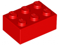 LEGO Brick 2 x 3, red