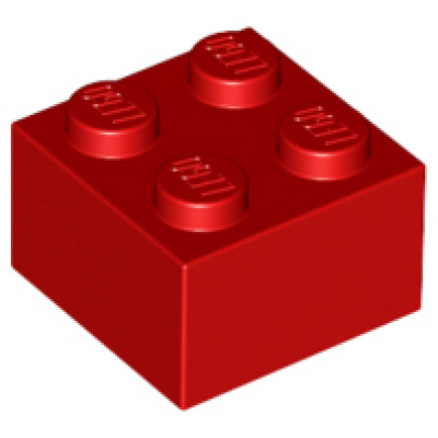 LEGO Bouwsteen 2 x 2, rood