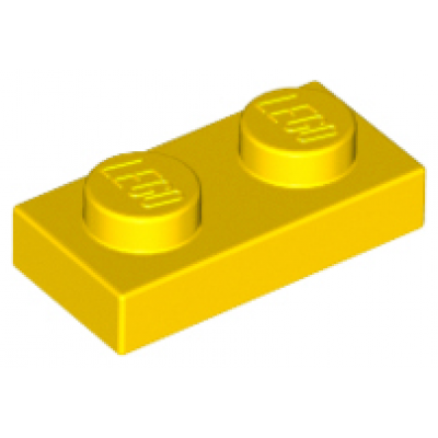 LEGO Plaatje 1 x 2, geel