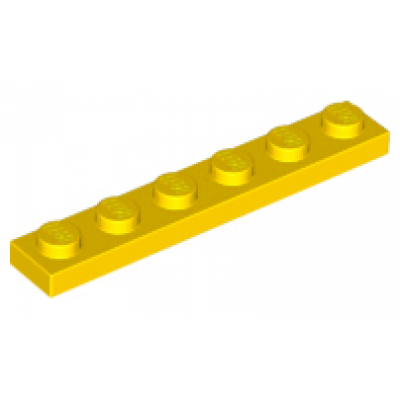 LEGO Plaatje 1 x 6, geel