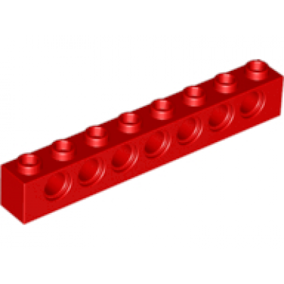 LEGO Technic Steen 1 x 8, rood