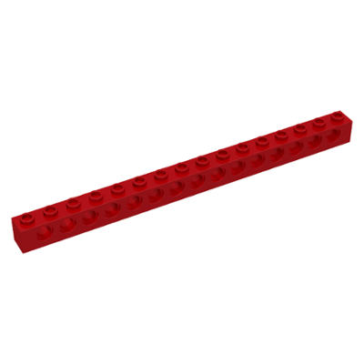 LEGO Technic Steen 1 x 16, rood