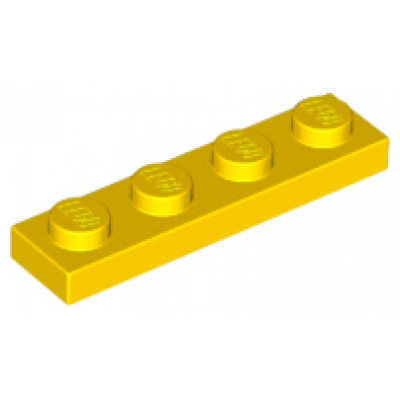 LEGO Plaatje 1 x 4, geel