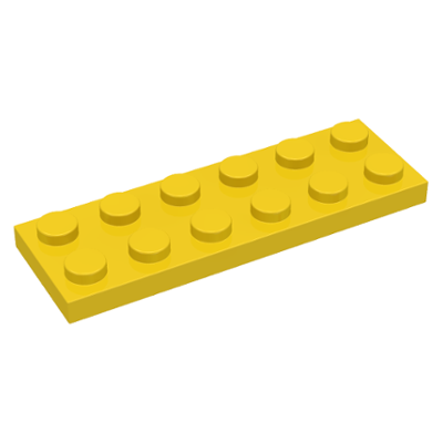 LEGO Plaatje 2 x 6, geel