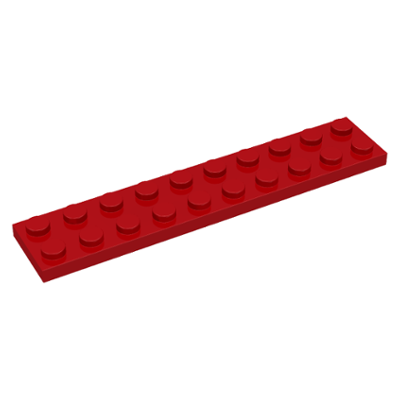 LEGO Plaatje 2 x 10, rood