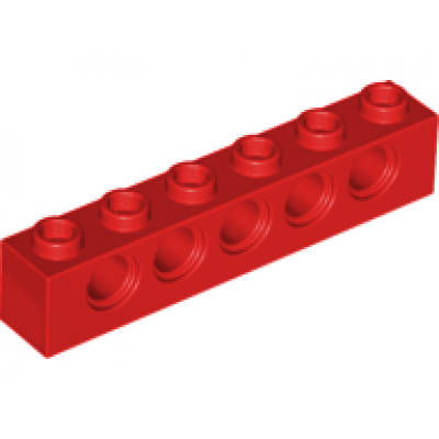 LEGO Technic Steen 1 x 6, rood