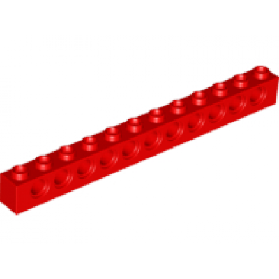 LEGO Technic Steen 1 x 12, rood