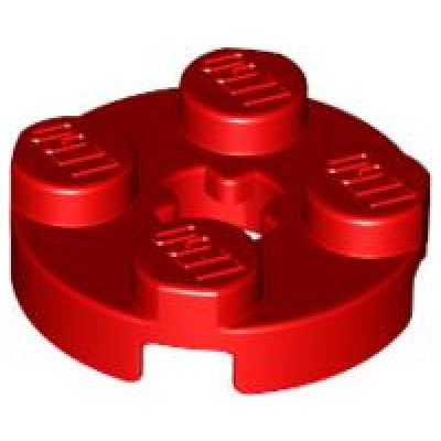 LEGO Plaatje 2 x 2 rond, rood