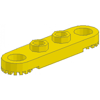 LEGO Technic Plaat 1 x 4 with Toothed Ends, geel