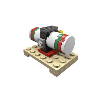 LEGO BHV Transport: Pallet met gascontainer_1