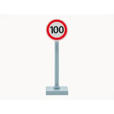 LEGO Verkeersbord - Maximum snelheid 100 km/u_1