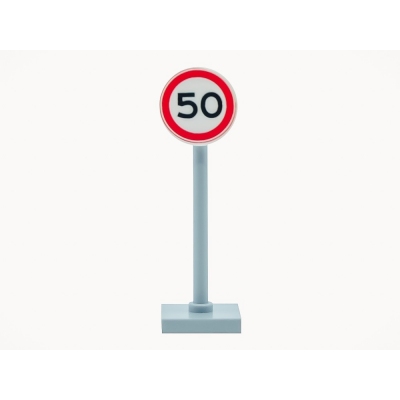 LEGO Verkeersbord - Maximum snelheid 50 km/u_1