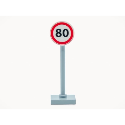 LEGO Verkeersbord - Maximum snelheid 80 km/u_1